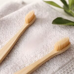 Bamboo Toothbrush Nano White - Round Handle