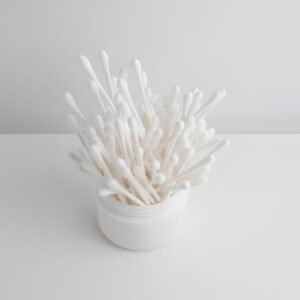 Bamboo Cotton Buds (100 Sticks) + Bamboo Charcoal Brush